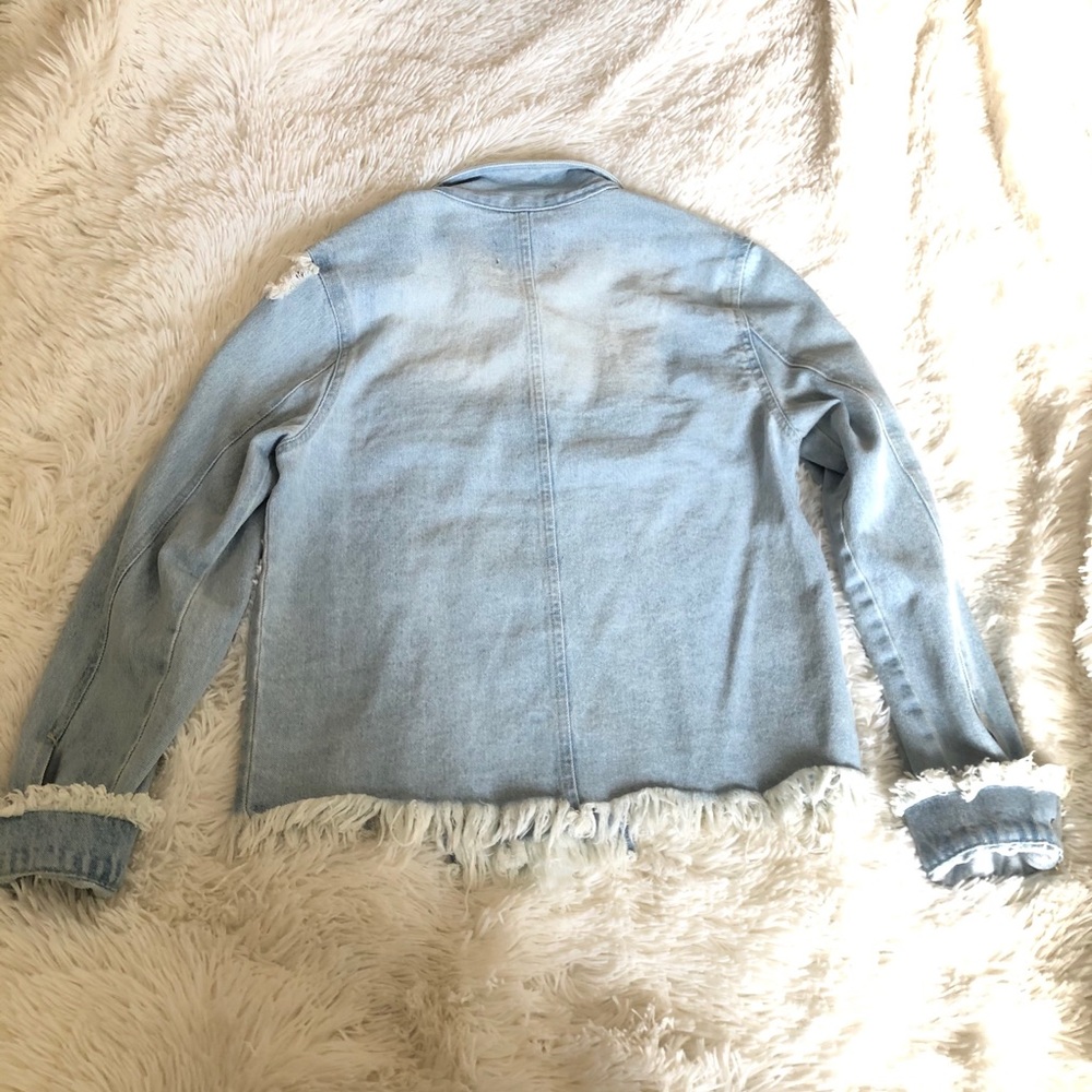 Distressed denim jacket - Picture 3 of 4
